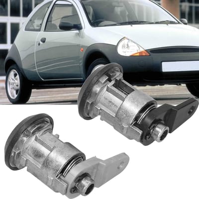Voordeur Cilinderset - Autoslot Vervanging - Voertuig Beveiligen - Aluminiumlegering - 2 Sets - Zilverkleurig