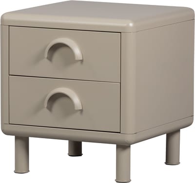 WOOOD Rune Ladekast met 2 lades - Metaal - Honinggeel - 45x42x42