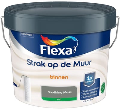 Flexa - Strak Op De Muur Binnen Mat - Soothing Moss - Mengverf - 2,5 L