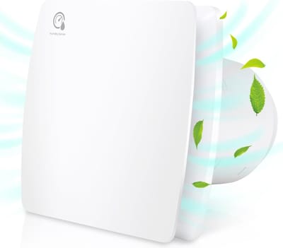 Badkamerventilator 150 mm met vochtsensor en instelbare nalooptijd voor keuken en toilet