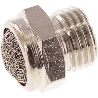 G1/4'' Vernikkeld Messing Compact Pneumatische Geluiddemper 1.4301 Draadgaas [5 Stuks]