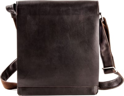 HAROLD'S Leren Schoudertas Campo Messengerbag Upend Brown Donkerbruin