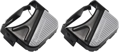 Fiets Achter Pedalen - Voetsteunen Vouwfiets - Extra Zitmogelijkheid - Opvouwbaar Antislip Design - 10 x 8 cm - Zwart