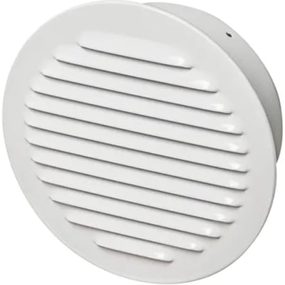 Sencys Schoepenrooster Rond Hoog Model 125mm Mat Wit
