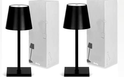 Oplaadbare Tafellamp - 2 stuks - Dimbaar - Modern - Draadloos - incl kabel - Mat zwart - Stijlvol