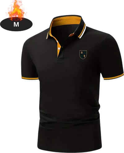 Livano Poloshirt Heren - T-Shirt Heren - Shirt - Overhemd - Polo Shirt - Zwart - M