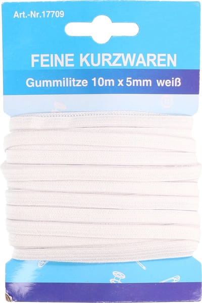 Hobby lint / elsastiek wit 5 mm x 10 meter - Hobby/knutsel materiaal