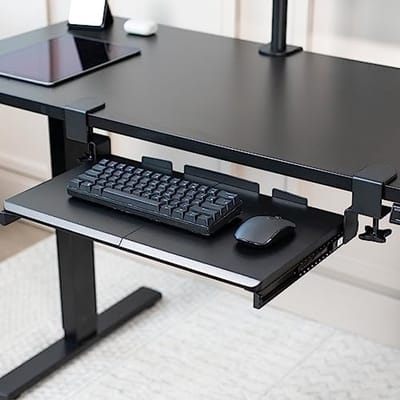 Uittrekbare Toetsenbordlade Onder Bureau met Stevige C-Klem, 20 x 11 Inch