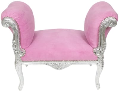Hocker Cleopatra Zilver Roze