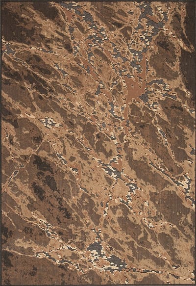 Acsento Faro 884 Brown Black Vloerkleed - 200 x 300 cm - Bruin - Rechthoekig - Viscose, Polyester - Eetkamer, Woonkamer - Abstract - Design, Modern