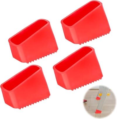 4 Stuks Universele Rubberen Ladder Steunen - Antislip Vervanging voor Ladderpoten