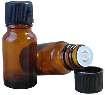 Dailygoods- Reisflessen 10 ml - 6 Stuks - Glazen Flessen - Amberkleurig - Zwarte Schroefdop - UV-bescherming - Opslagflessen