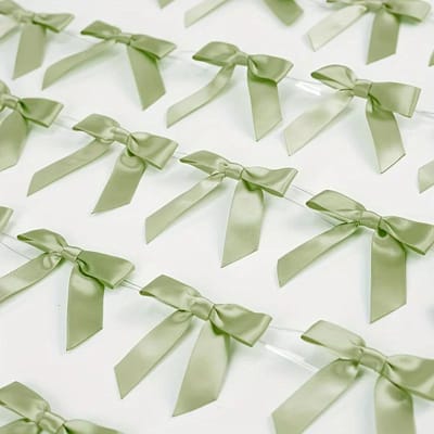 50 Pak Satijnen Lint Twist Tie Strikken Gesloten Strik Kleine Cadeau Strik Trekfeest Verjaardag Thema Decoratie 7cm