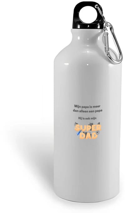 Hacebo® - mijn papa is meer dan alleen papa hij is ook mijn super dad waterfles - Vader - super papa - vader cadeautjes - vaderdag - verjaardag - geschenk - kado - vader artikelen - water fles - 400ML