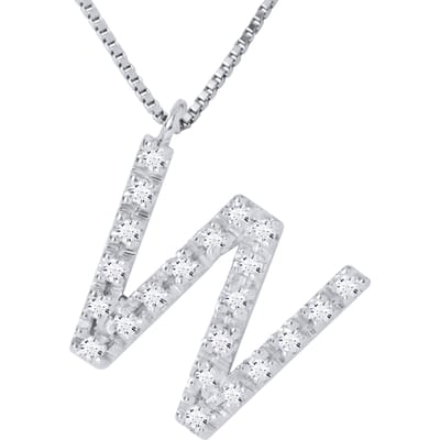 Collar ABC Diamonds 0,12 Cts letter "W" White Gold 18k