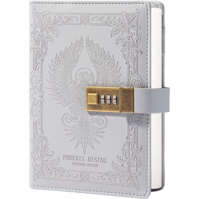 DailySupplies® Dagboek met Slot Volwassenen - Notitieboek - Grijs
