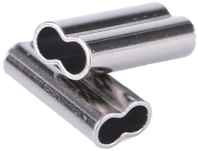 Dailygoody - Vismouwen - Dubbele Vat Mouwen - Koper Connectors - Zilver - Vissen - 100 Stuks - Voor Diverse Binnendiameters