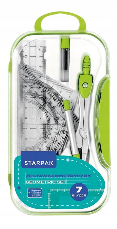 STARPAK Geometrie Set 7 Delen Groen - Essentieel voor School