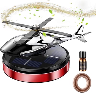 Auto Luchtverfrisser - Dashboard Aroma - Frisse Rit - Zonne-energie Aangedreven - 10.5 cm - Zilver