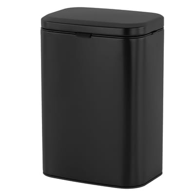 Gft-afvalbakje - 8 liter - metaal - zwart