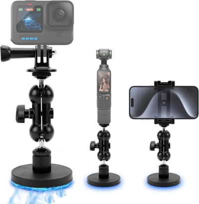 Mobile Phone Holder Car Suction Cup Compatible with Gopro Hero 13/12/11/10/9/8, DJIOsmo Pocket 3 Action 5 4 3 Suction - ShopVlot