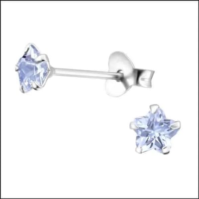 Aramat Jewels | Oorbellen | 925 Zilveren Bloem Oorbellen met Zirkonia - Bloemetjes Oorstekers | 4mm / Lila | |4mm | Zilver | Kinderen, Volwassenen | Verkleurd niet