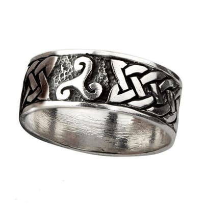 Zilveren ring Keltische triskelion (R5407.56)
