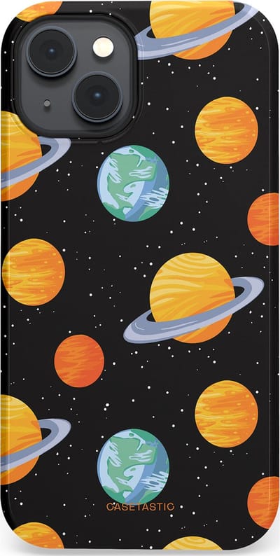 Casetastic Hoesje Geschikt voor Apple iPhone 14 Plus Magsafe - Stijlvolle Beschermende Duo-layer Case - Universum reis