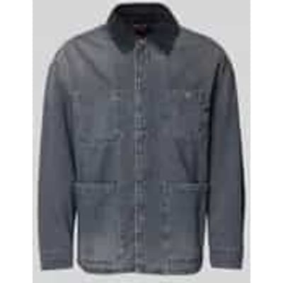 regular fit overhemdjack in denimlook