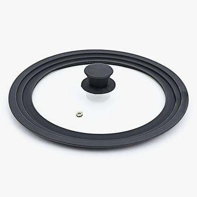 Ceruzo Universeel Glazen Pannen Deksel - 24-26-28cm - Stoomgat - Glas - Siliconen