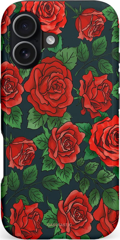 Casetastic hoesje geschikt voor Apple iPhone 17 - MagSafe - Dubbellaagse bescherming - Rozen rood - Fashion Case - Bordeaux Donkergroen Donkergrijs Terracotta