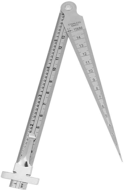 Dailygoods- Voelermaat Hoogwaardig Roestvrij Staal - Diepte Meter - Taper Gage - Gat Inspectie Tool - Lichtgewicht - Duurzaam - Dieptemeter