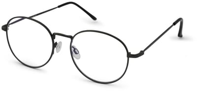 Leesbril Readr. OVAL met blauwlichtfilter – Sterkte +1.00 - Kleur Shiny Gun - lichtmetalen frame & flexveren - comfortabele pasvorm - inclusief etui & koordje