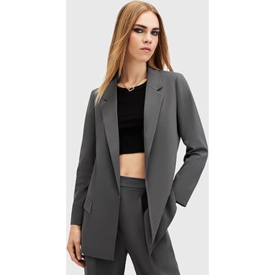 AllSaints Aleida Tri Blazer Eiffel Grey Taglia: 12 | Cappotti monopetto Outlet | Donna | Grigio