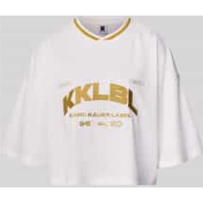 Kort T-shirt met logoprint aan de achterkant