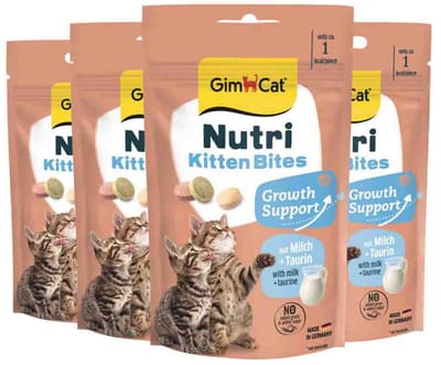 GimCat Kattensnack Nutri Kitten Bites - 4 x 40 gr - Voordeelverpakking