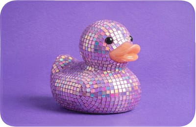 WC mat 60x40 cm - Antislip - Disco - Eend - Paars - Toiletmat - Vloermat - Douchemat - Toilet tapijt - Toiletmatten
