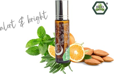 TERRA GAIA - roll on - alert&bright - 100% organic essential oils - blended with organic almond oil