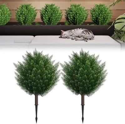 Kunstplanten Set - Decoratie Plant - Binnen Buiten - UV-Bestendig - 72 cm - Groen