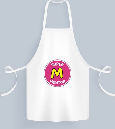 Akyol - super mentor Keukenschort - Mentor - een mentor - school - verjaardagscadeau - afscheidscadeau - kado - gift - geschenk - 82 bij 71 cm