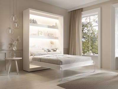 Vente-unique Bedkast hout wit 160 x 200 cm