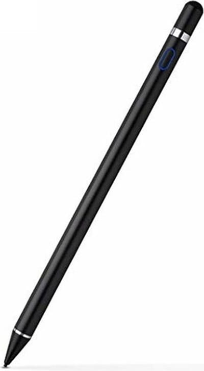 DrPhone Ultima Capacitieve Actieve Stylus Pen - 1.45mm - Magnetisch Dop - ZWART Geschikt voor iPad Pro / Air / Mini - Samsung Tablet