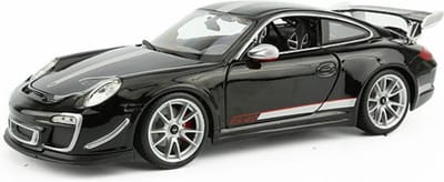 Bburago Porsche 911 - Modelauto - Schaal 1:18 - Zwart/Zilver