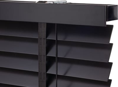 Dutchblinds® Houten Jaloezieën - 50mm - Zwart - 130 x 250 cm - Breedtematen van 40 t/m 300 cm