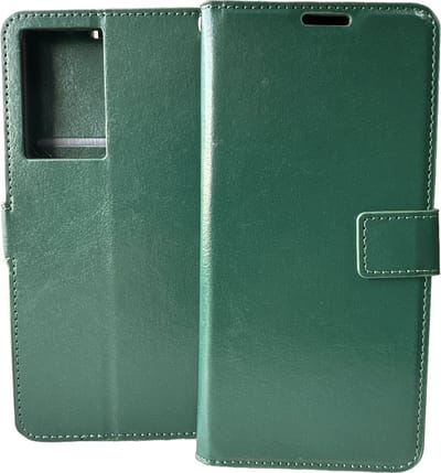 Portemonnee Book Case Hoesje Geschikt voor: Motorola Moto G200 5G groen