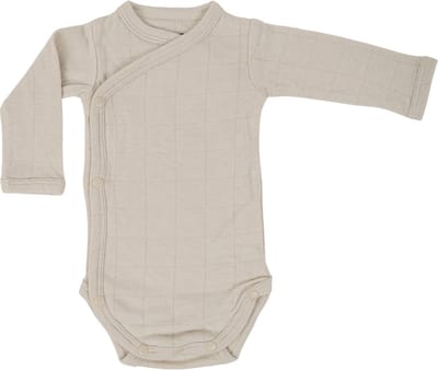 Lodger - Romper sale - Overslag met lange mouw - Maat 80 - Creme - Katoen