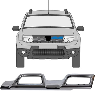 Grill lijst voor Dacia Duster 2013-2017 / Links