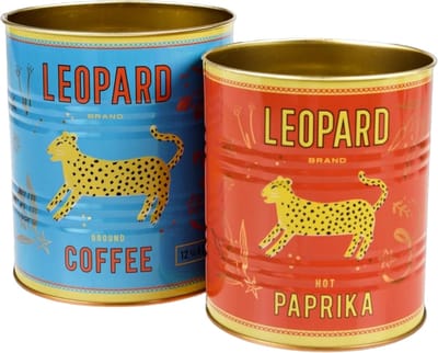 Rex London - Opbergblik 'Cheetah' - Set van 2