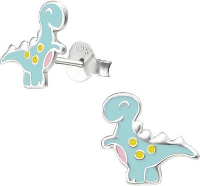 Amanto Kids Oorbellen Chichra - 925 Zilver E-Coating - Dino - 13x10mm