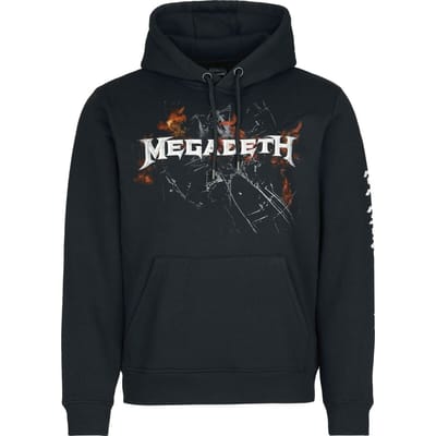 Megadeth Trui met capuchon - Flames - S tot XXL - voor Mannen - zwart